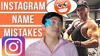 Biggest Instagram Username and Name mistakes