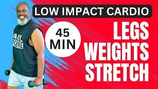 Low Impact Cardio Legs  Tone and Strengthen with Dumbbells  Stretch