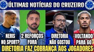  REUNIÃO DA DIRETORIA COM OS JOGADORES PARA FAZER COBRANÇA  MERCADO DA BOLA DO CRUZEIRO.