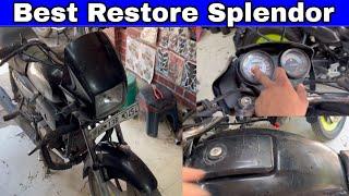 New Splendor Modification  Bike restoration delhi  cheapest modifications 