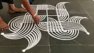 Easy 5*1 padikolam designs Simple muggulu designs easy rangoli designs Beginners kolam