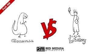 Animated Versus - Godzilla VS Statue of Liberty FullHD