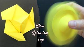 Blow Spinning Top  Fun & Easy Origami Paper Craft