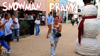 SNOWMAN PRANK 2024 -- Funny Scary Snowman Reactions