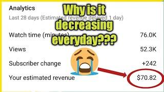 Why Youtube Revenue is DecreasingDropping Everyday??