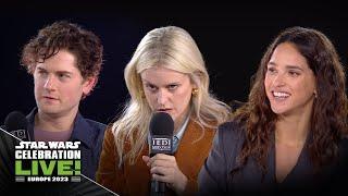 Denise Gough Kyle Soller and Adria Arjona from Andor   Star Wars Celebration LIVE 2023