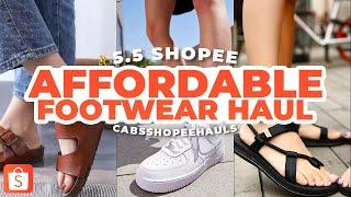 SHOPEE HAUL  5.5 SALE affordable shoes sandals footwear