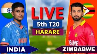 India vs Zimbabwe 5th T20 Match  Live Cricket Match Today  IND vs ZIM Live #cricket