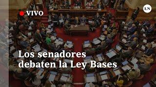 EN VIVO Los senadores continúan el debate en Comisiones por la Ley Bases