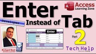 How to Use the Enter Key Instead of the Tab Key to Move to the Next Record in MS Access Part 2