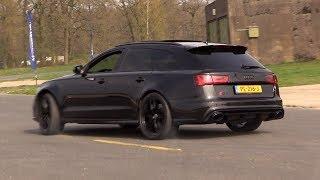 Audi RS6 C7 Avant w Decatted Downpipes - Drift Revs Drag Racing