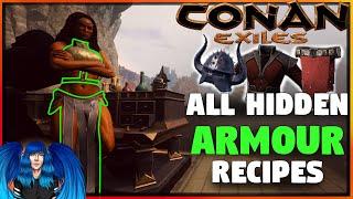 ALL HIDDEN ARMOUR RECIPES & HOW TO MAKE THEM  Conan Exiles Isle Of Siptah 