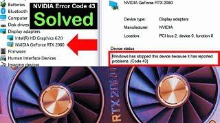 Fix Windows encountered a problem during Graphics Driver installation  NVIDIA Error Code 43