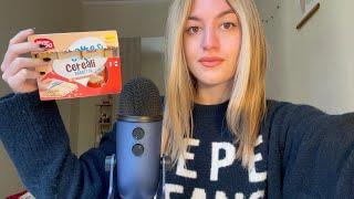 EATING KINDER CEREALI WHITE + cioccolato  mukbang asmr ita