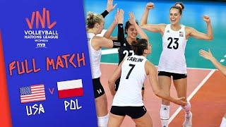 USA  Poland - Full Match  Women’s Volleyball Nations League 2019