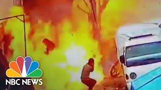 Deadly Syria Blast Captured On Surveillance Video  NBC News