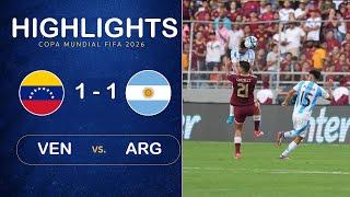 Venezuela 1-1 Argentina HIGHLIGHTS  FIFA World Cup Qualifiers 2026