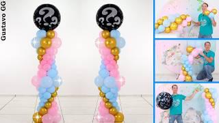 BABY SHOWER  revelacion de sexos de bebes  decoracion con globos - Gustavo gg