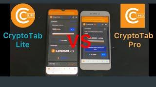 CryptoTab Pro VS CryptoTab Lite - Which is Better?