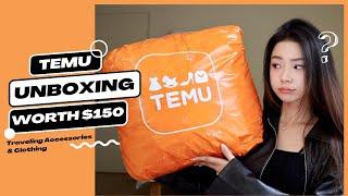 $150 TEMU UNBOXING  TRAVELING ITEMS & CLOTHING