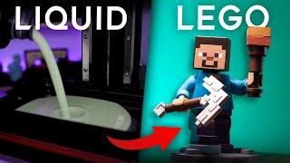 I Made LEGO Minecraft Steve From Liquid