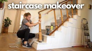 OUTDATED Staircase Gets a Much Needed Makeover  DIY Staircase Renovation  Stinky Staircase Remodel