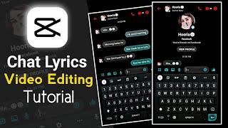 How To Make Messenger Chat Lyrics in Capcut  New Trending Chat Lyrics Video Editing in Capcut