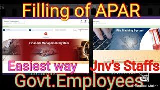 How to fill APAR JAWAHAR NAVODAYA VIDYALAYA SAMITIs Staff APAR Filling