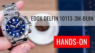 HANDS-ON Edox Delfin Quartz Chronograph 10113-3m-buin