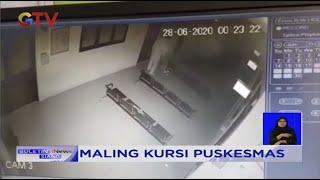 Aksi Pencurian Kursi Ruang Tunggu Puskesmas di Mojokerto Terekam CCTV - BIS 0107