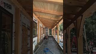 Building a timber frame covered porch