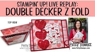 Double Decker Z Fold Valentine Cards with Stampin UP Adoring Hearts