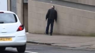 A few moments in the life of a Glasgow street drunk.