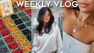 VLOG haircut DIY charm necklace farmers market hiking in LA