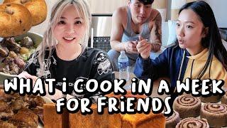 WHAT I COOK FOR MY FRIENDS  instant pot pho ube cinnamon rolls & bread