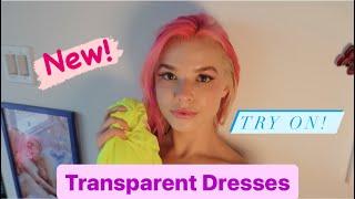 4K TRANSPARENT Crazy Dresses Try On Haul w Mirror View  Charm Daze Try On