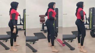 Hijab Style Try On Celana Legging Fashion Olah RagaWanita Sport Spandek Polister Import