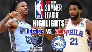 Memphis Grizzlies vs Philadelphia 76ers Highlights 070924  2024 NBA Summer League