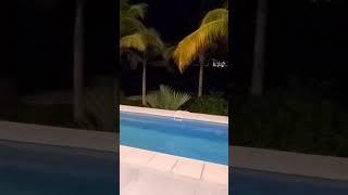 Catalonia Grand Costa Mujeres private pool at night