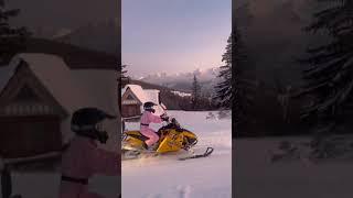 Snowmobiles rental Zakopane - sunset tour #snow #winter