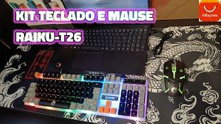 Teclado Barato Com mause do Aliexpress RAIKU-T26 UNBOXING