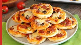 Super Easy PIZZA BITES   The Best Mini Pizza Recipe With Homemade Pizza Dough