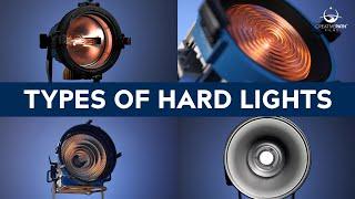 Types of Hard Lights - Fresnel vs Par vs Open Face Lights  Film Lighting Techniques