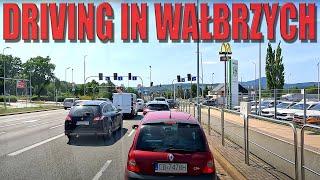  Driving in WAŁBRZYCH POLAND Europe  Szczawienko Podzamcze Europejka Sobięcin Miasto 4K Ultra HD