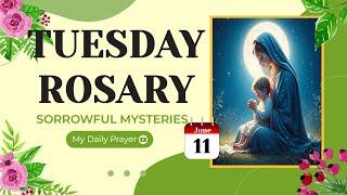 TODAY HOLY ROSARY SORROWFUL  MYSTERIES ROSARY TUESDAYJUNE 11 2024   PRAY FOR INNER PEACE