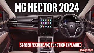 New MG Hector plus diesel manual top model  both screen features and functions explained   14inch