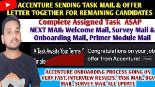 Accenture Offer Letter & Task Mail Latest Update For Remaining Candidates   Joining & Onboarding