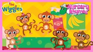 Five Little Monkeys Jumping on the Bed  Fun Kids Counting Song  The Wiggles