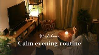 Calm evening routine  Night slow living habits and getting cosy at home