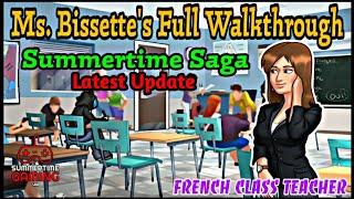 Miss Bissettes Full Walkthrough  Summertime saga 0.20.1   New Artwork of French Class Teacher